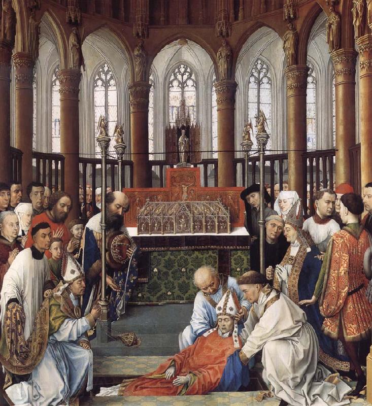 Rogier van der Weyden The Exhumation of Saint Hubert Norge oil painting art